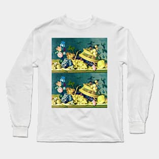 Still Life of Flowers, Fruit, Shells, and Insects by Balthasar van der Ast (digitally enhanced) Long Sleeve T-Shirt